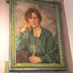 Peinture à l'huile de Boverie : La dame en vert